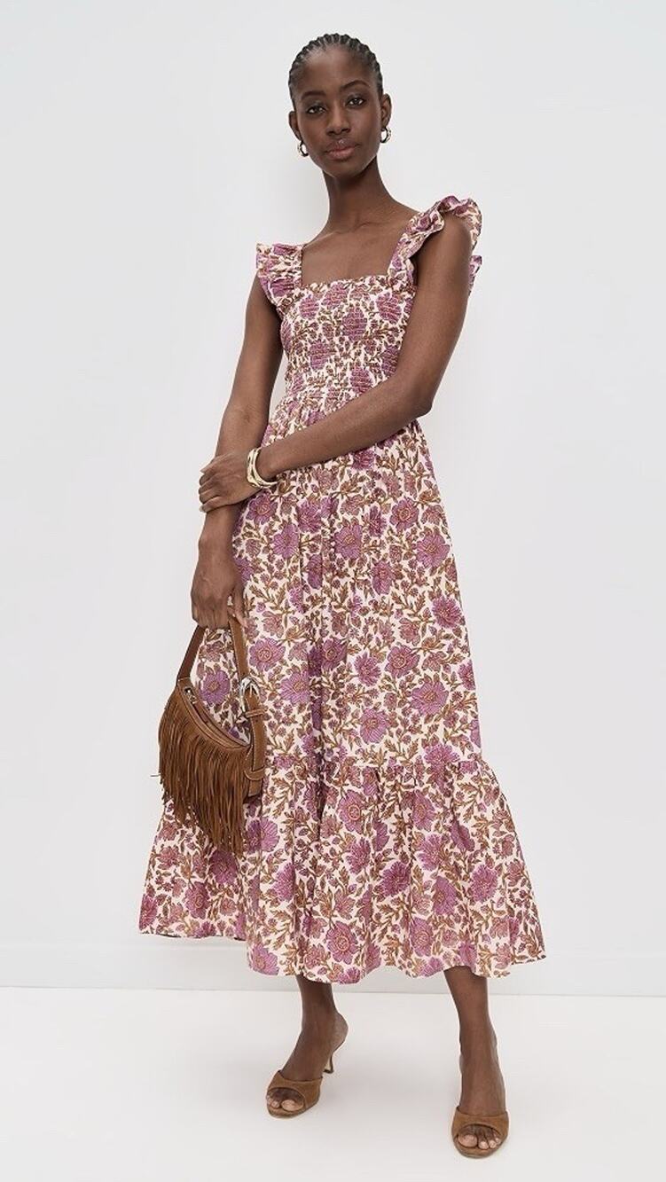 MAREA Sasco Maxi Dress in Lilac Orsay Floral Print Purple M